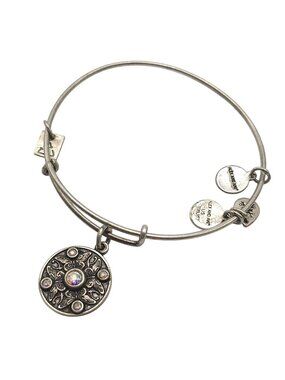 Alex And Ani Wings Of Change Charm Bangle Bracelet Silver-Tone Butterfly Design